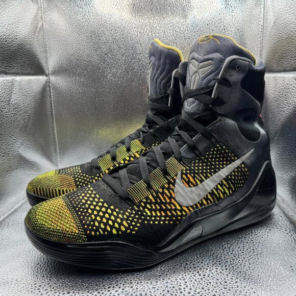 Size 13 Nike Kobe 9 Elite Inspiration Black Yellow Mens Sneakers‎ 630847-004 - Picture 6 of 12